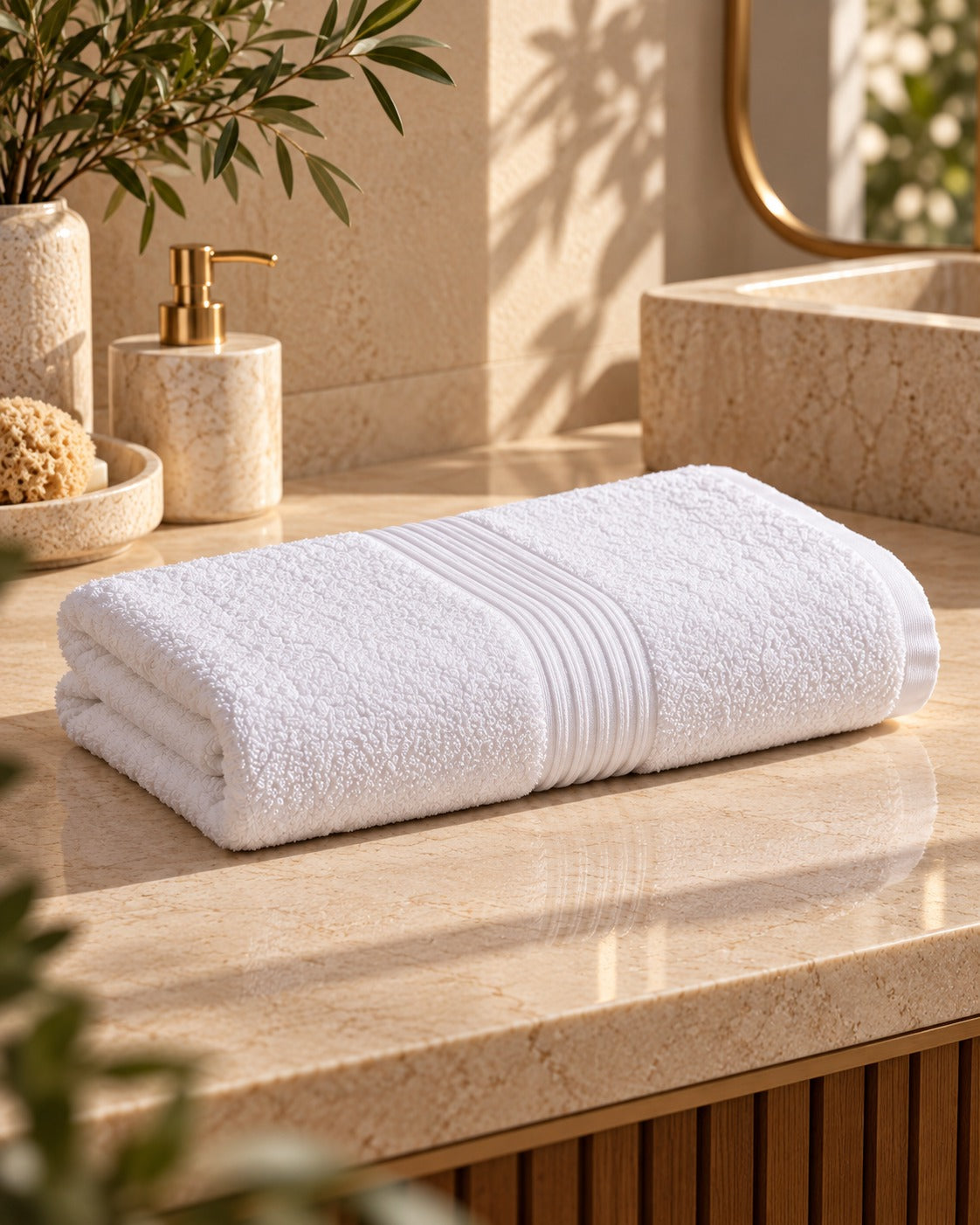 TAMARA.textile | Egyptian Cotton Bath Towel ( White)